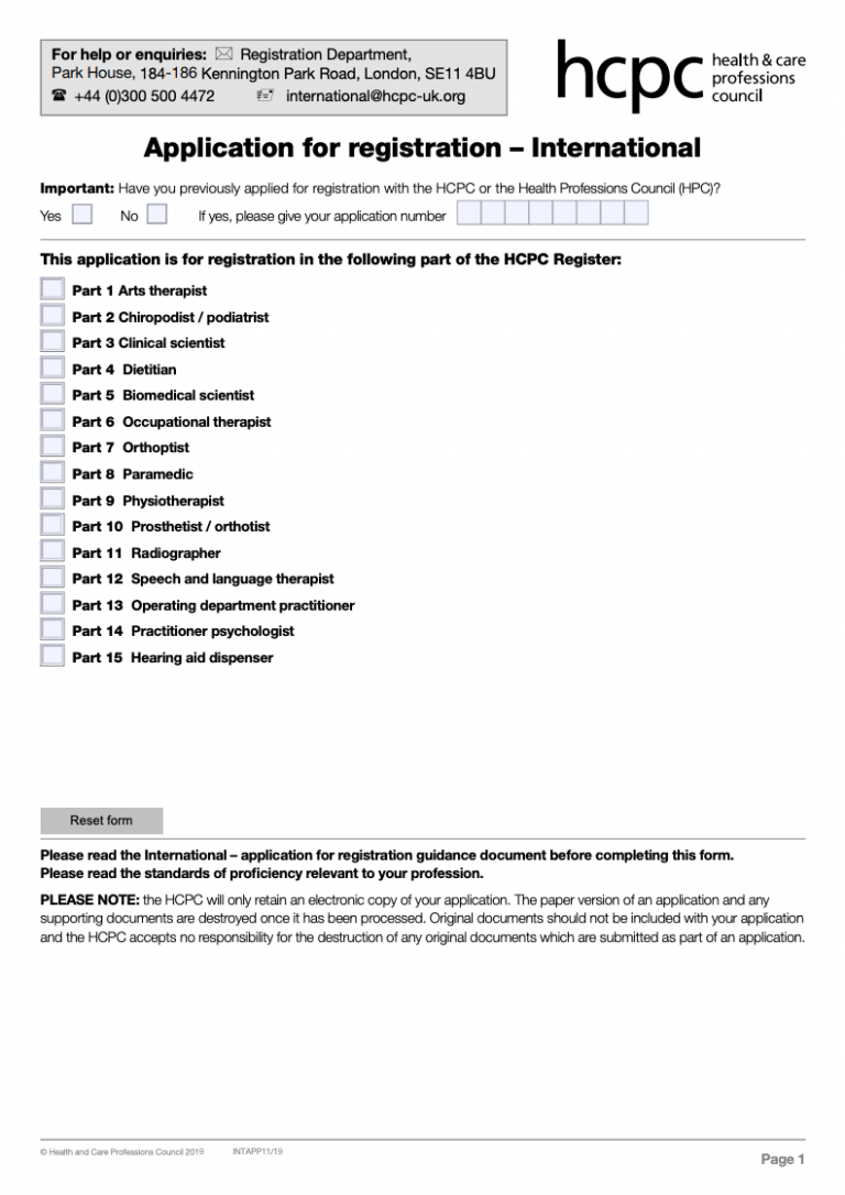 Completing Your HCPC Application Form FLiP   Screen Shot 2020 02 29 At 2.12.20 Pm 768x1086 