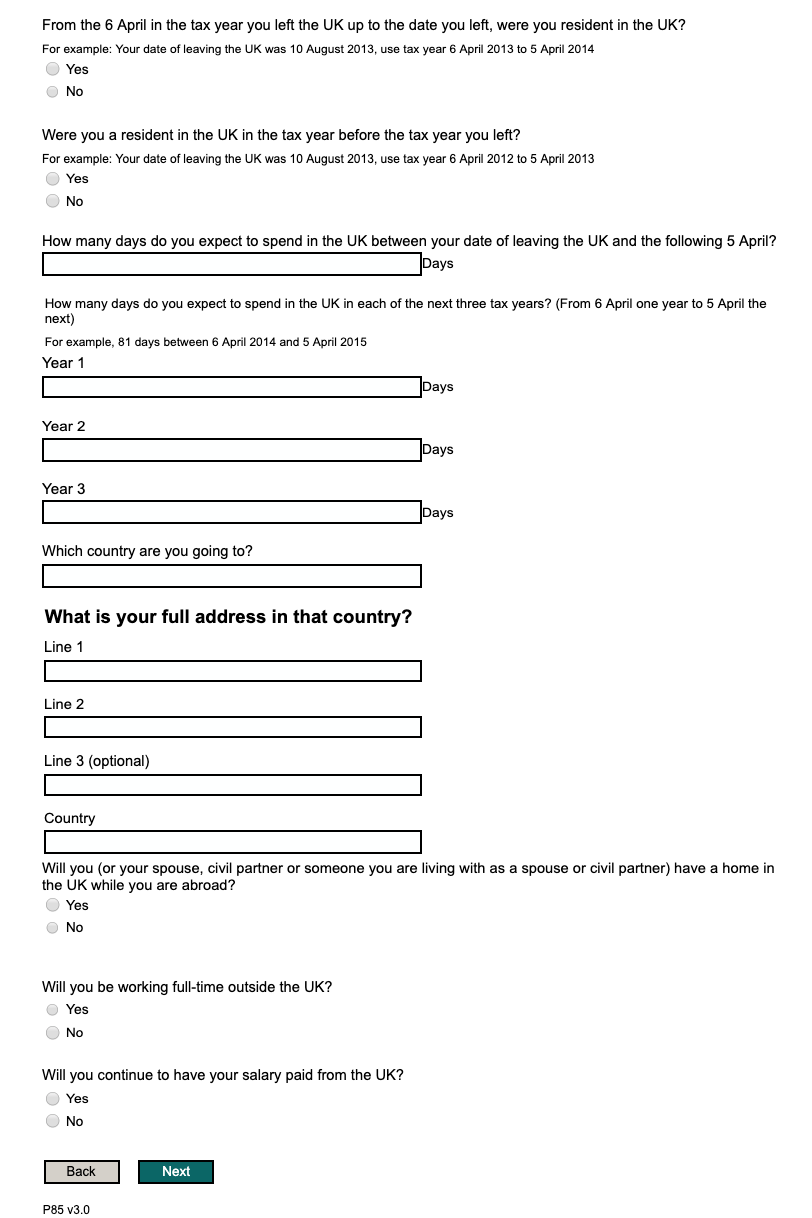 P85 Printable Form - Printable Forms Free Online