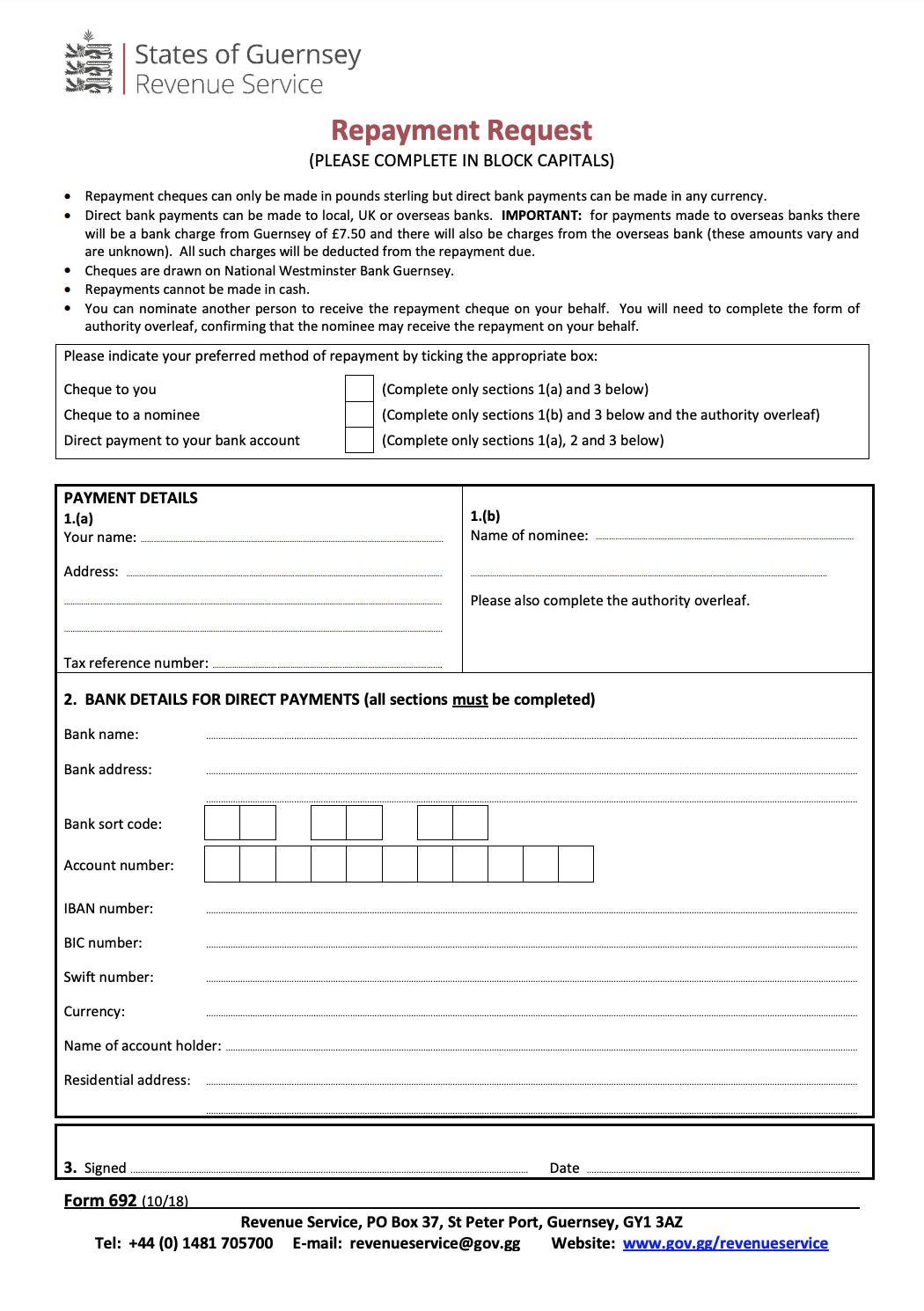 How to complete leaving guernsey form FLiP