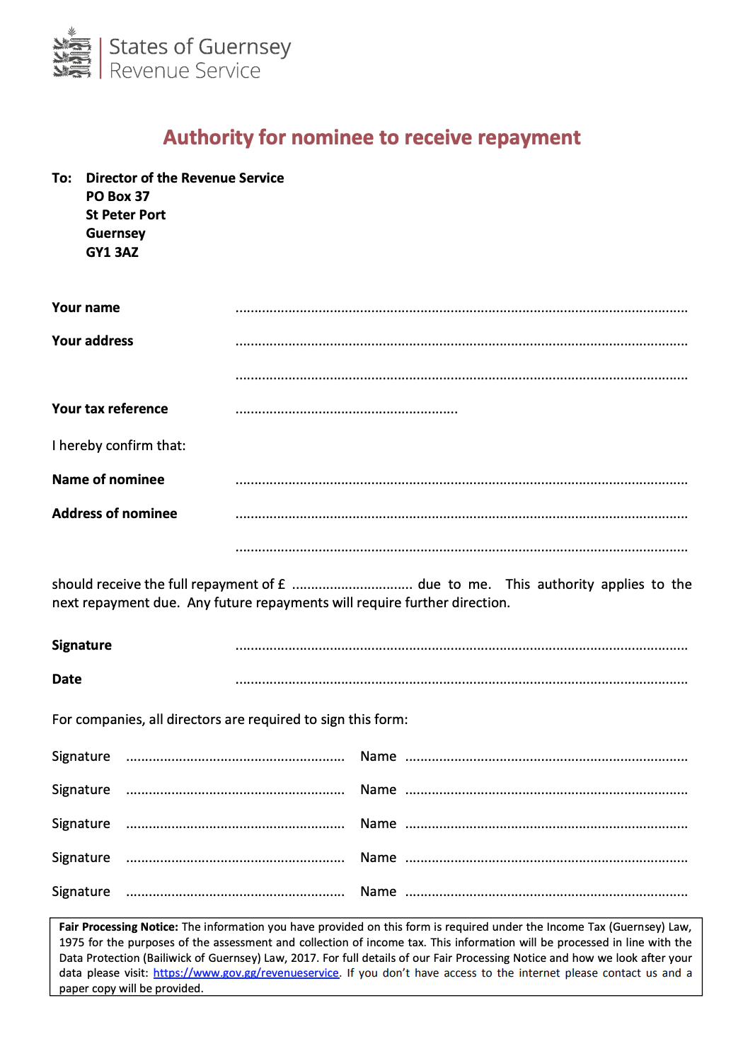 How to complete leaving guernsey form FLiP