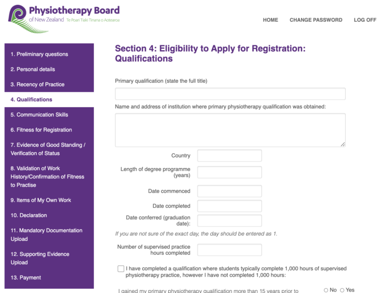 Completing your Physiotherapy Board of New Zealand Overseas Registration Form FLiP Completing your Physiotherapy Board of New Zealand Overseas Registration Form FLiP